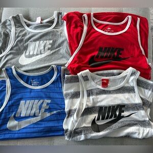 Set of 4 Large Nike Tank Tops